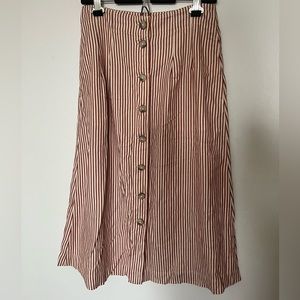 New madewell striped button down skirt, size 4